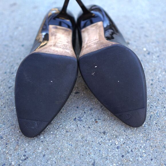 Jimmy Choo Gilbert Patent Leather Pumps Black Size 39 Italy Classic Heels Repair - Picture 12 of 12